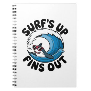 Cuaderno Las olas están altas, las aletas fuera - Diseño fr