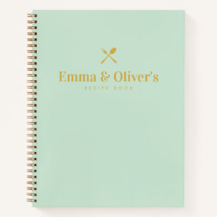 Cuaderno Las parejas verdes modernas dan la receta del comp
