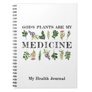 Cuaderno Las Plantas de Dios Son Mi Diario de Salud Medicin