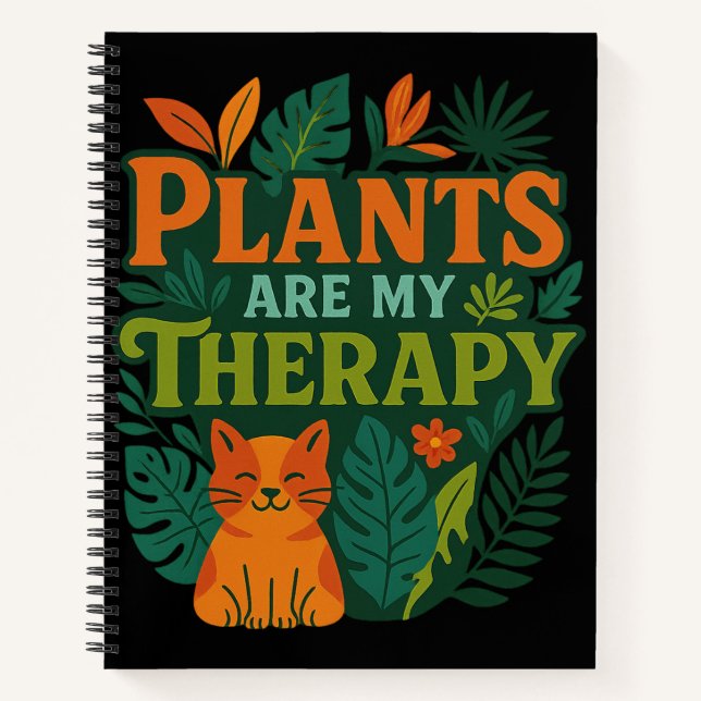 Cuaderno Las plantas son mi terapia - Desi estilo jungla tr (Anverso)