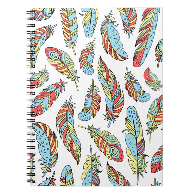 Cuaderno Las plumas decorativas son un patrón impecable. Di (Frente)