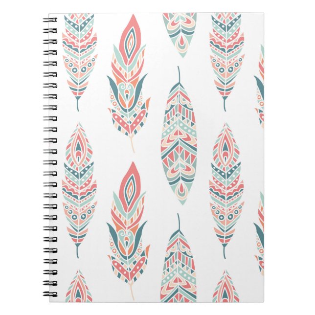 Cuaderno Las plumas étnicas dibujan Ilustracion (Frente)