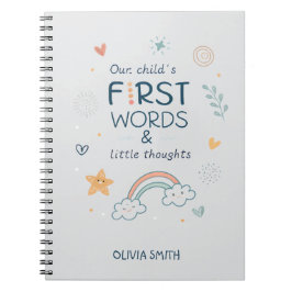 Cuaderno Las primeras palabras y pequeños pensamientos de n