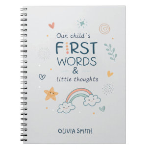 Cuaderno Las primeras palabras y pequeños pensamientos de n