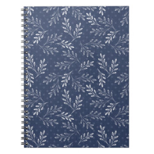 Cuaderno Las ramas blancas en azul.