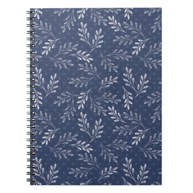 Cuaderno Las ramas blancas en azul. (Frente)