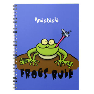 Cuaderno Las ranas gobiernan personalizado de rana verde di