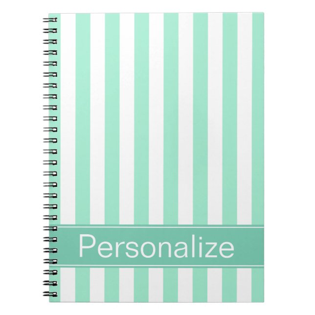 Cuaderno Las rayas de Aqua Frescas Personalizadas (Frente)