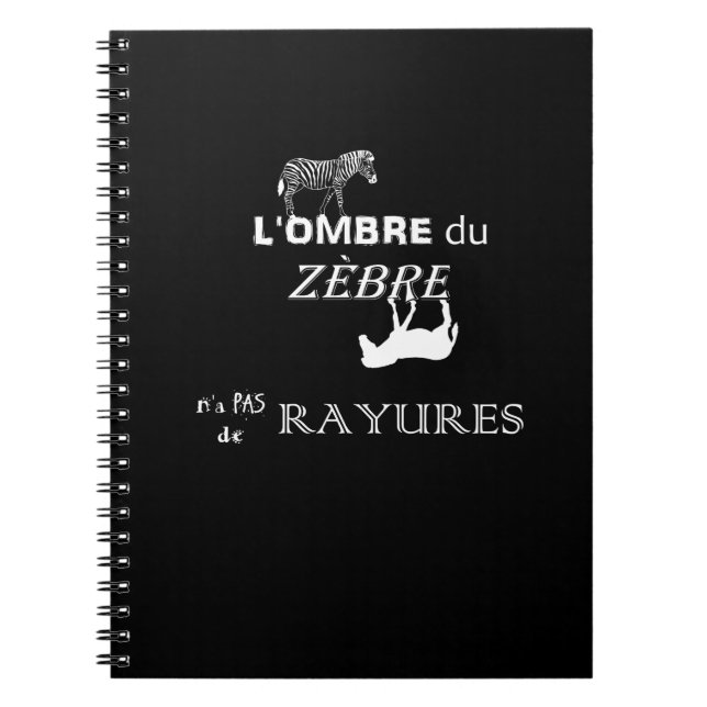 Cuaderno las rayas de la cebra (Frente)