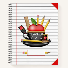 Cuaderno Las reglas de Apple Teacup para profesores son gra