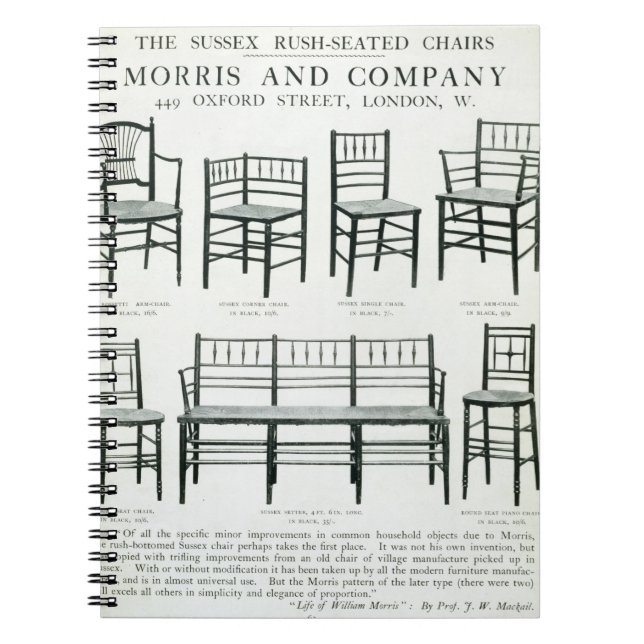 Cuaderno Las sillas Precipitación-Asentadas Sussex, hechas (Frente)