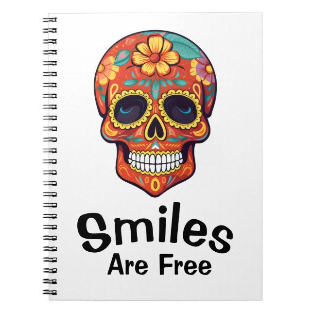Cuaderno Las sonrisas son gratis, igual que la alegría de l (Frente)