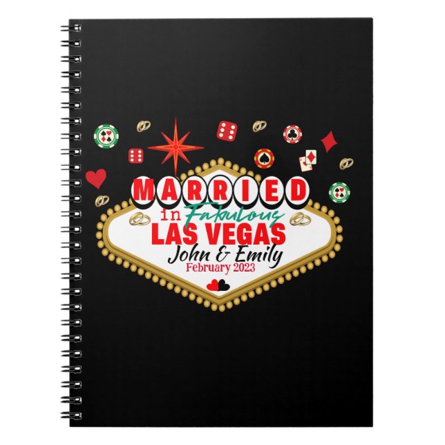Cuaderno Las Vegas Married Couple Matching Vacation Nevada (Frente)