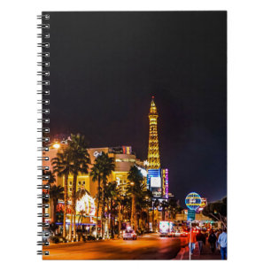 Cuaderno Las Vegas Noches Lights Strip Eiffel Tower Casino
