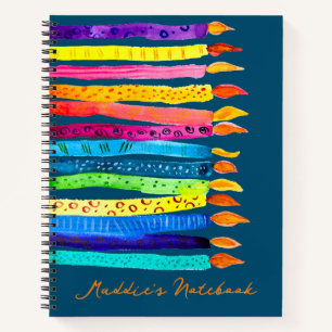 Cuaderno Las velas de cumpleaños color agua son coloridas