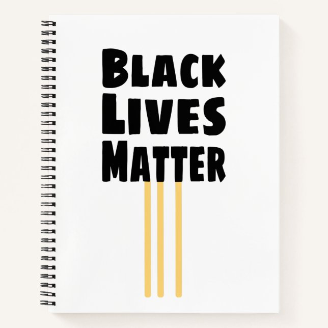 Cuaderno Las vidas negras importan BLM tres franjas amarill (Anverso)