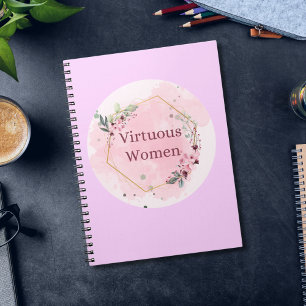 Cuaderno Las virtuosas escrituras femeninas con flores acua