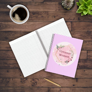 Cuaderno Las virtuosas escrituras femeninas con flores acua