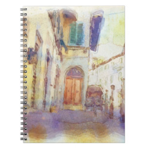Cuaderno Las vistas de Florencia hicieron en acuarela