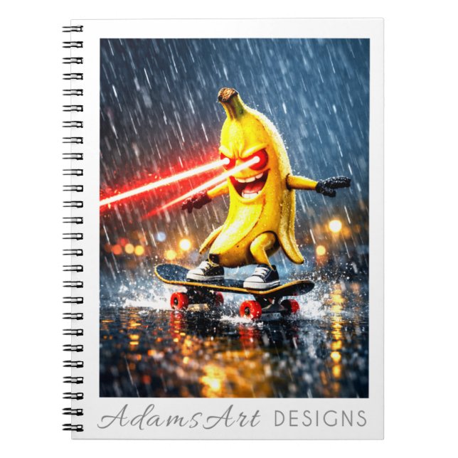 Cuaderno Laser Banana Skateboard Rebel (Frente)