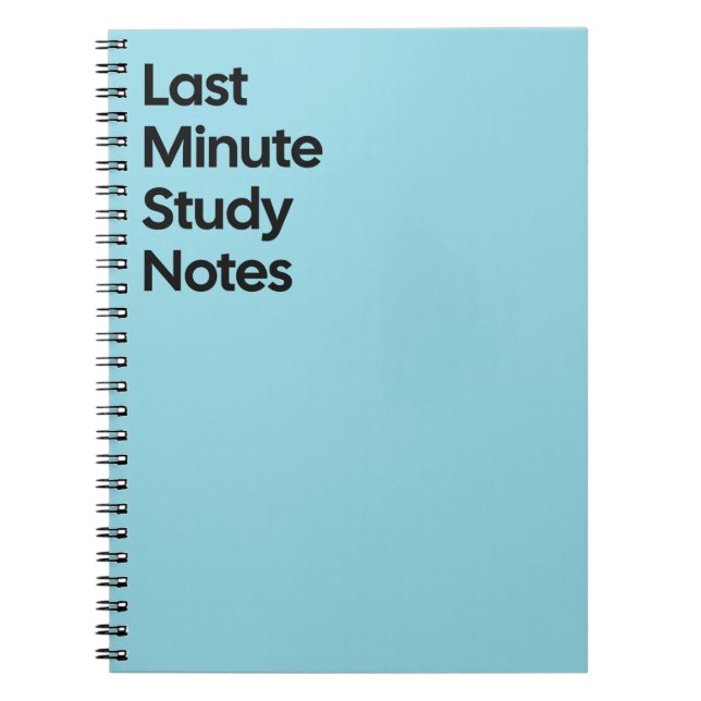 Cuaderno Last Minute Study Notebook (Frente)