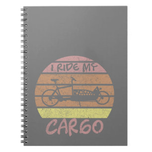 Cuaderno Lastenrad im Sonnenuntergang, Retro, Cargobike