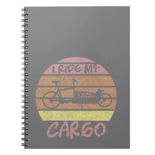 Cuaderno Lastenrad im Sonnenuntergang, Retro, Cargobike (Frente)