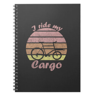 Cuaderno Lastenrad im Sonnenuntergang, Retro, Cargobike