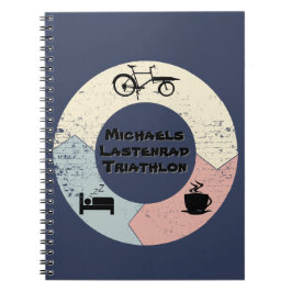 Cuaderno Lastenrad Triathlon, eat sleep, personalisiebar