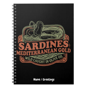 Cuaderno Lata de sardina mediterránea vintage Retro Seacute
