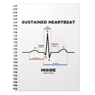 Cuaderno Latido cardíaco sostenido en el interior (ECG/EKG)