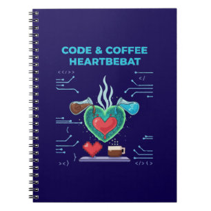 Cuaderno Latido de Código y Café   Geeko Divertido Programa
