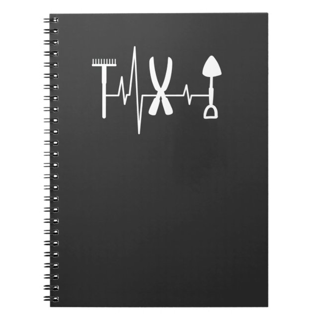 Cuaderno Latido del corazón de herramientas de jardinero (Frente)