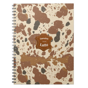 Cuaderno Latte 100% auténtico Estética de café de cuero d