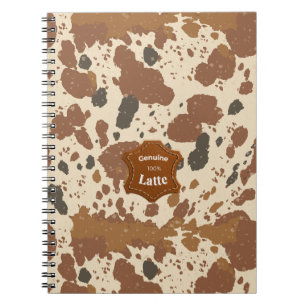 Cuaderno Latte 100% Genuino Estética de Café en Cuero de