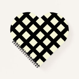 Cuaderno Lattice Heart Notebook (Crema y negro)