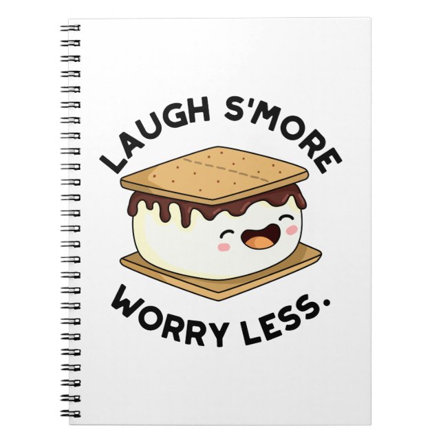 Cuaderno Laugh Smore Preocupación Menos Graciosa Smore Pun (Frente)