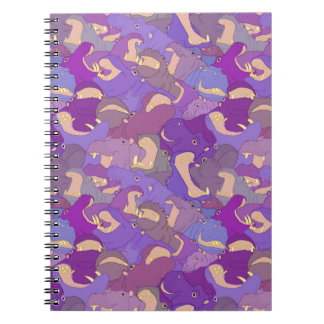 Cuaderno Laughing Hippos - purple