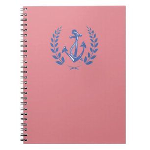 Cuaderno Laurel Wreath con ancla azul y cuerda