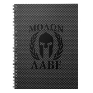 Cuaderno Laureles de guerreros de Molon Labe sobre el carbo