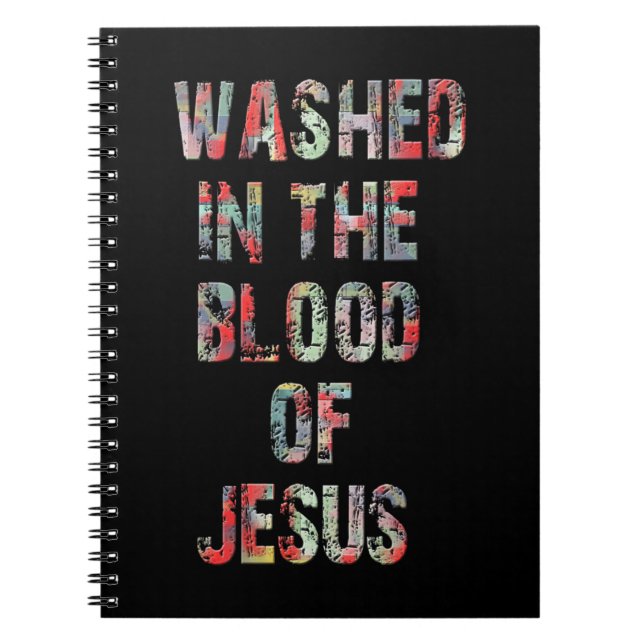 Cuaderno LAVADO EN LA SANGRE DE LA Camiseta CRISTA DE JESÚS (Frente)