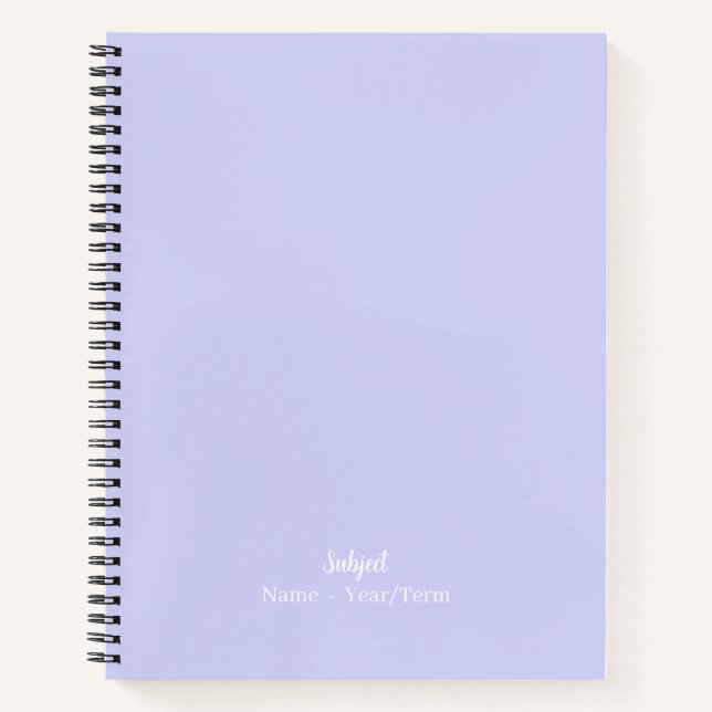 Cuaderno Lavanda (Anverso)