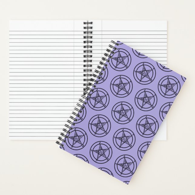 Cuaderno Lavanda Baphomet Pentagram Espiral satánica (Interior)
