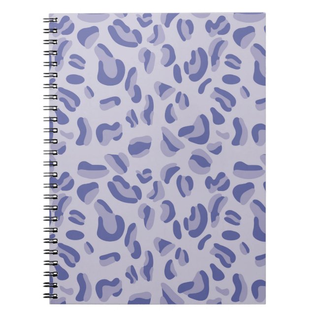Cuaderno Lavanda con patrón de leopardo púrpura (Frente)