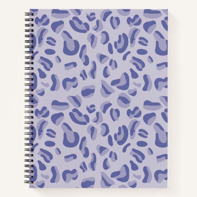 Cuaderno Lavanda con patrón de leopardo púrpura (Anverso)
