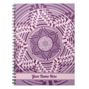 Cuaderno Lavanda de tejida de cesta de Navajo del Suroeste