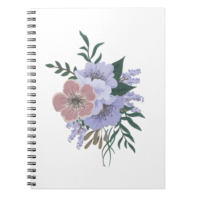 Cuaderno Lavanda encantadora en Bouquet (Frente)