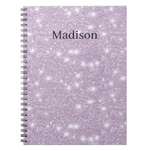 Cuaderno Lavanda Femenina Brillo Falso Destello