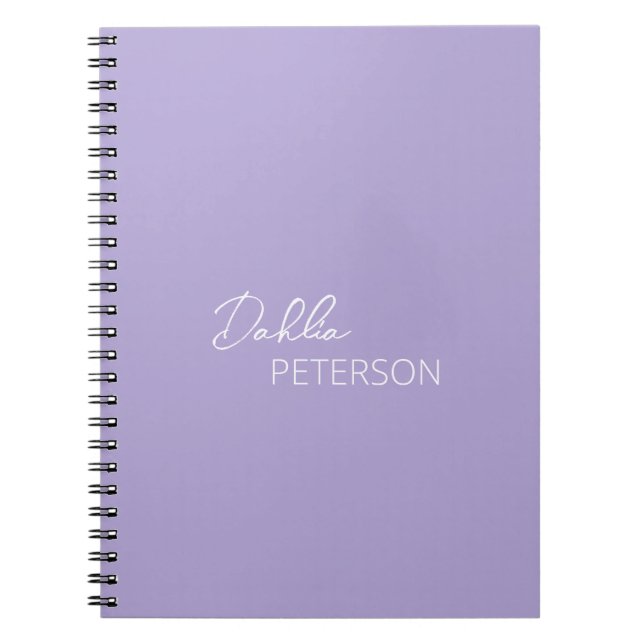 Cuaderno Lavanda Minimalista Moderna (Frente)