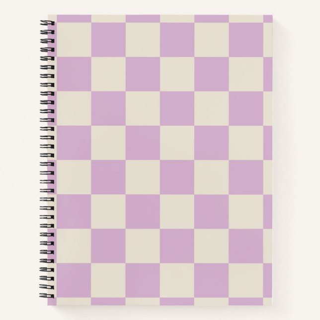 Cuaderno Lavanda y tablero de verificación blanco desactiva (Anverso)